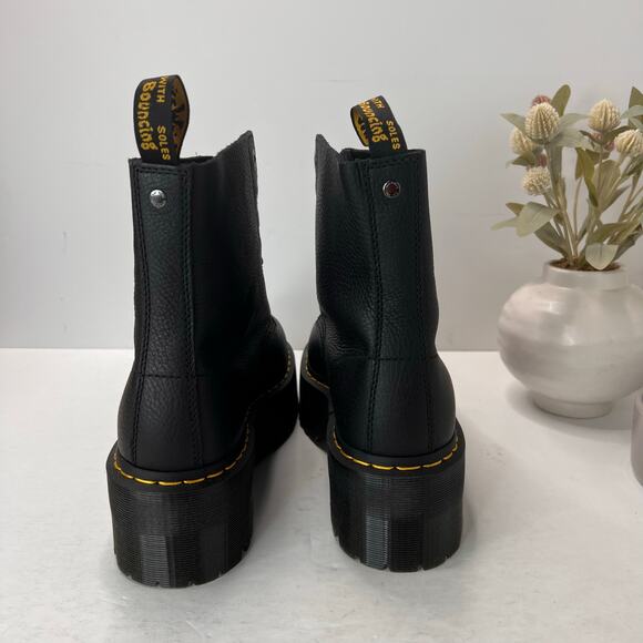 Dr Martens 1460 Pascal Max Platform Leather Combat Boots Black Women 11 NWOB - Picture 4 of 11